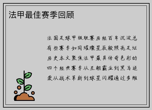 法甲最佳赛季回顾